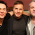 Gary Barlow congratulates Chris and Dave and presents them with their official Guinness certificate.