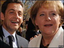 Nicolas Sarkozy and Angela Merkel