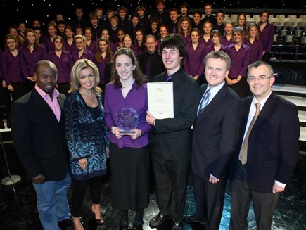 King's College accept their award for the Senior Choir 2007
