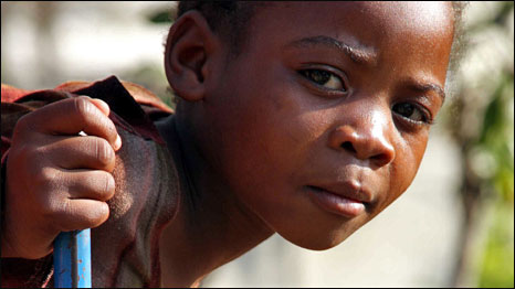 A young orphan in Zimbabwe