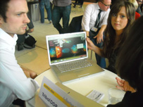 A design student showed her work at the Portfolio Clinic