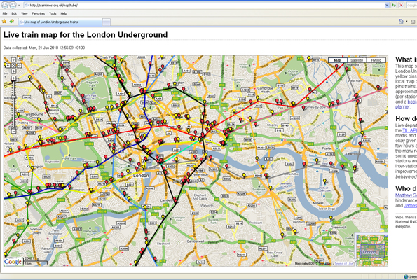 Live Tube map