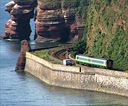 The extension of the railway along the coast