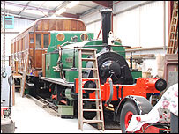 railway locomotive in museum