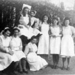 Vera second from right and Nora kneeling in the centre. Maldon Hospital c1943.