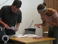 Jim Lehat and a listener select discs