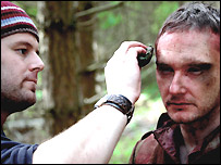 Shaun Smith on the set of 'The Soldier'