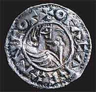 image of silver penny of Olof tribute-king