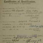 Cyril Totman's qualification certificate