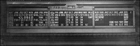 The all important cotton price board