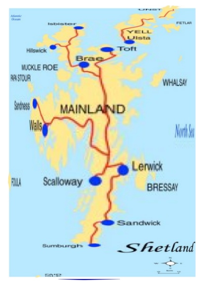 Shetland as viewed from Lerwick