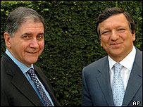 Rocco Buttiglione ve Avrupa Komisyonu Başkanı Barroso