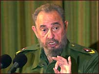 کیوبا کے صدر فیدل کاسترو 