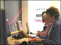 Surfing the net in the learning centre