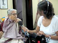 Ashoka Gupta being interviewed