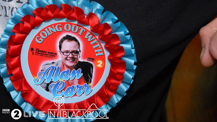Alan Carr on Blackpool's Princess Alice Tram