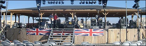 The outdoor stage