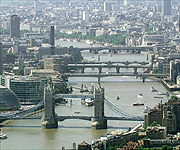 Aerial picture of London and the River Thames