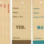 When Kathleen worked as a volunteer with the Sussex 500 Red Cross Unit at the Sompting transit camp, her job would have been to check the refugees and to attach one of these lables to their clothing to indicate any special conditions they had. 'MAT' was for maternity; 'VER' for parasites such as nits.