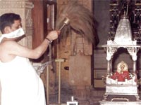 Jain monk at worship