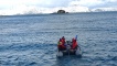 Harriet and Phil head across the bay towards another king penguin colony.