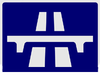 The international sign for motorways, created by Alexander Jones.