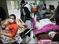 Vurulan bir hastanedeki yaralılar