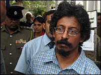 Detained journalist J.S. Tissainayagam