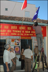 Một điểm bầu cử ở Khánh Hòa