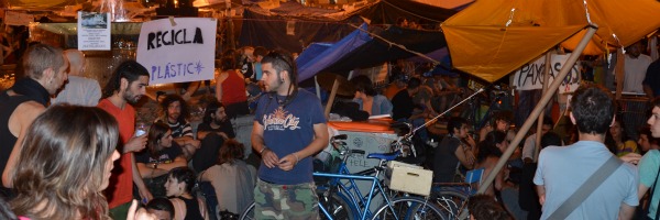 Protesters in Sol Square