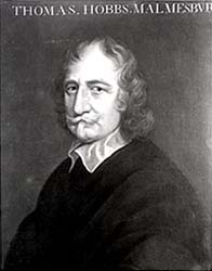Illustration showing Thomas Hobbes