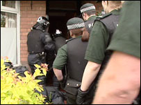 Police raid an alleged brothel