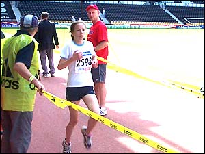 At the finish line