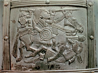 Helmet fragment from the Sutton Hoo treasure, dated seventh century AD