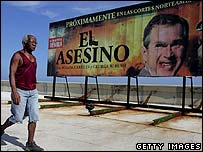 Havana'da Bush karşıtı bir poster