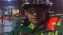 A paramedic in cycle helmet