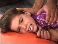 ایک زخمی بچی