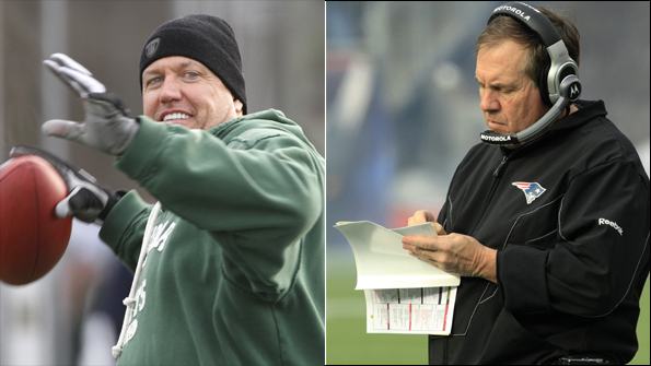 Rex Ryan has said that Sunday's playoff fixture is 'personal' between him and Patriots coach Bill Belichick. Photos: AP