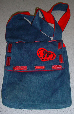 Recycled jeans bag
