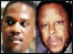 Dumelang Saleshando, a member of parliament for the opposition Botswana congress party (left) and Festus Mogae the president of botswana 