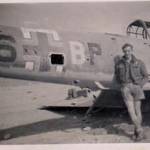 Beaumont by crashed ‘ Stuka’ left at El Adem.