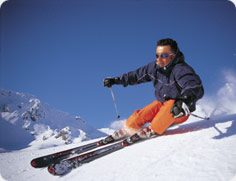 Man skiing in the mountains
