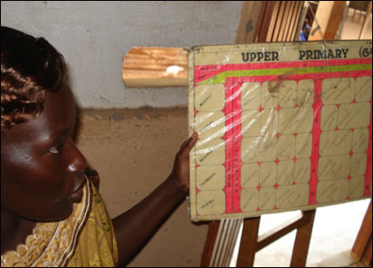 Mrs Omondi checks her class timetable