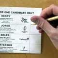 A standard voting slip