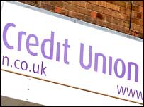 Credit Union sign in Hemsworth