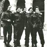Thomas Emyr (Tom) Davies (right) with four comrades in North Africa - 1942