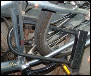 Bike locked to itself