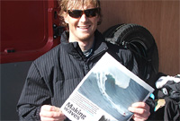  John with newspaper article
