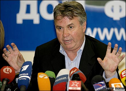 Guus Hiddink meets the press during Euro 2008