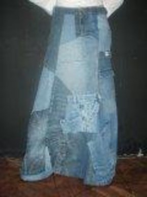 Recycled jeans skirt